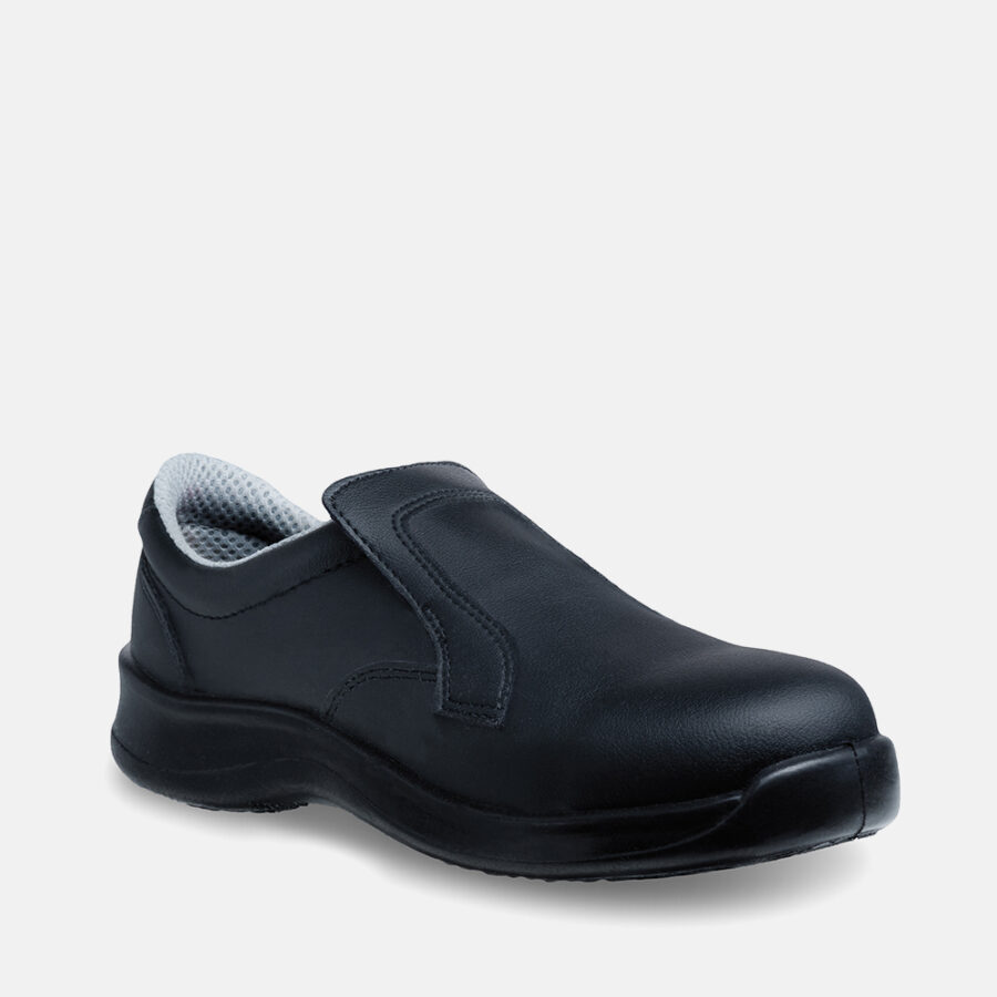 mocassino di sicurezza white elegance nero